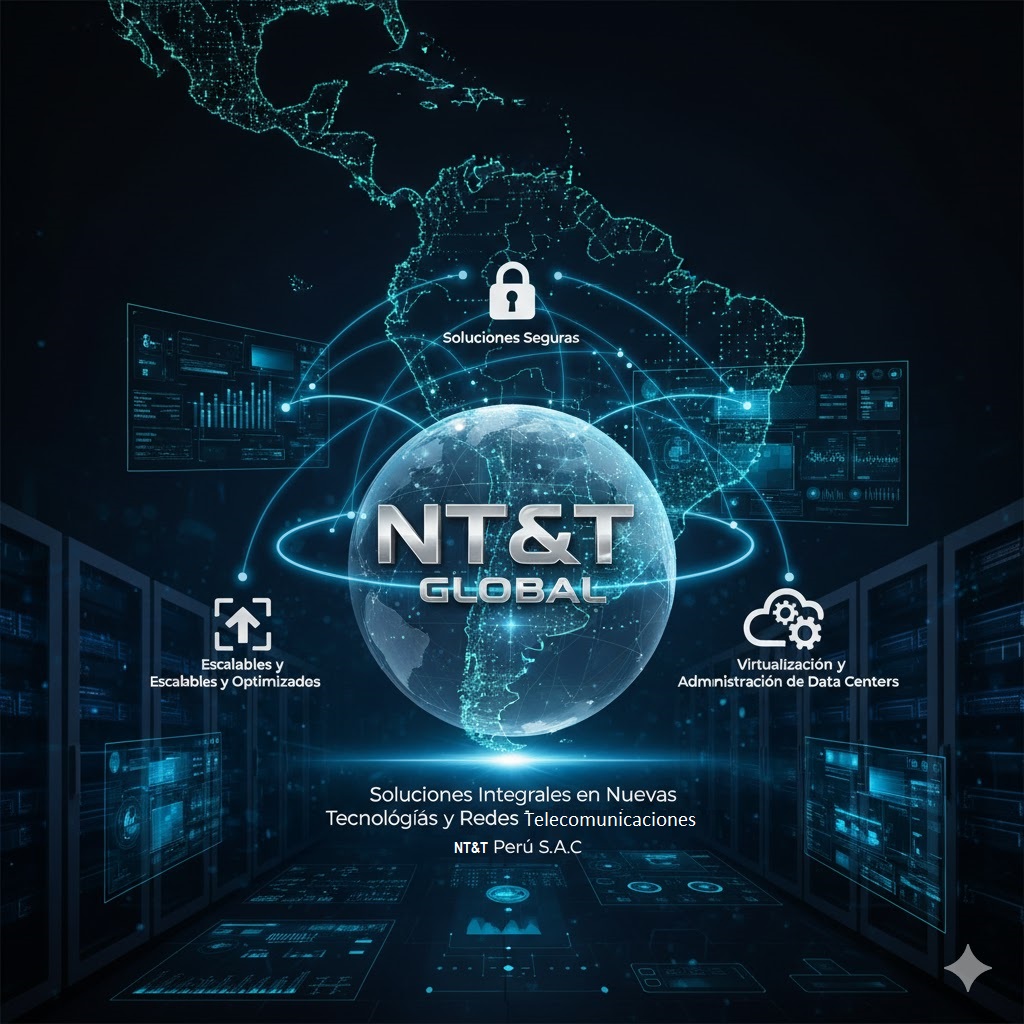Oficina moderna de NT&T PERÚ, especialistas en virtualización y servicios gestionados TI.